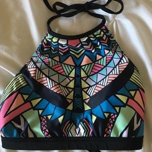 Multi color halter bikini